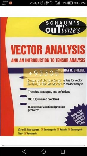 Vector and Tensor Analysis by Schaum Series | #vectoranalysis #tensoranalysis #schaum #serie #sufyan