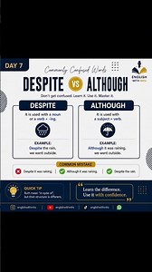 Despite vs Although | Common English Grammar Mistakes | Day 7