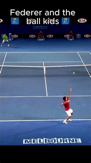 Federer and the ball kids! 😂🐐 #shorts #tennis #federer #australianopen