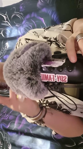 ASMR: Parting and Combing Your Hair (the fluffy mic cover is your hair) 🫶
