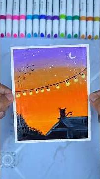 Beautiful acrylic paintings on canvas - Creative art and crafts idea for beginner's