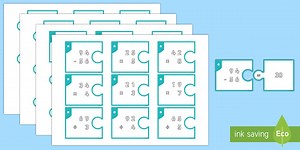 Mental Calculation 1 and Two-Digit Numbers Matching Cards
