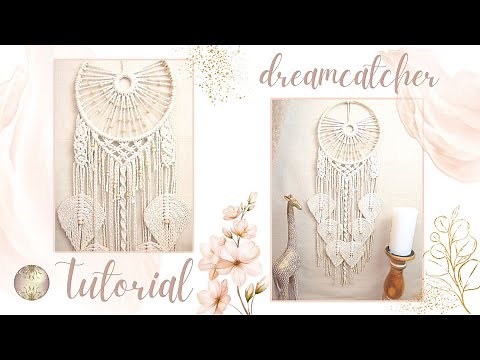 DIY macrame dreamcatcher tutorial - Beautiful eye-catcher - Knot school