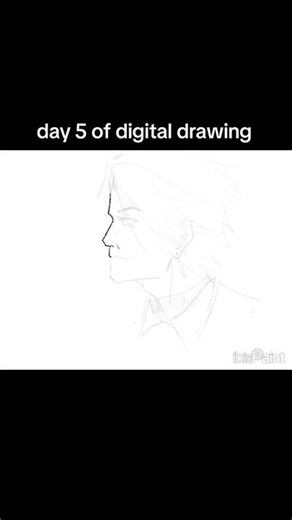 Drawing my oc while practicing side profile!^^