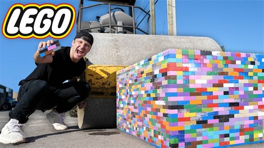I tested 10,000 Legos vs. a steam roller! 🚜