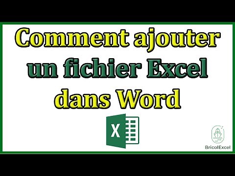 Comment ajouter un fichier Excel dans word