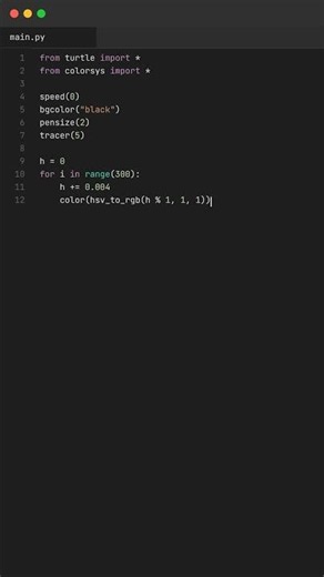 Coding a Hypnotic Spiral Vortex in Python 🌀 #shorts
