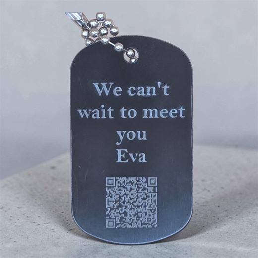 Personalized QR Code Necklace or Keychain - Etsy