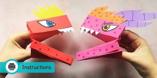 Dragon Puppet Craft Instructions | St George's Day Dragon