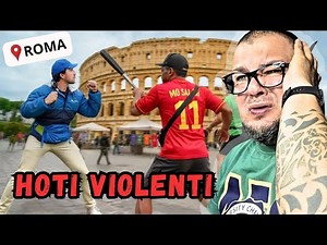 🔥 Shock in Rome YouTuber chased by a gang of 20 THIEVES! 😱🚨 Runs crazy through the streets! 🇮🇹