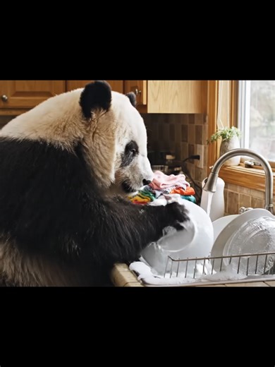 🐼 Why... when you have ME #panda #funny #humor #AIvideo #AIart #cleaning #housework #helper #chaos #memes