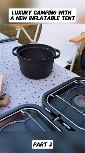 Luxury Camping with a New Inflatable Tent #camp #snowcamp #adventure | Royal Camp