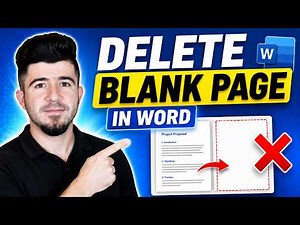 How to delete blank page in word