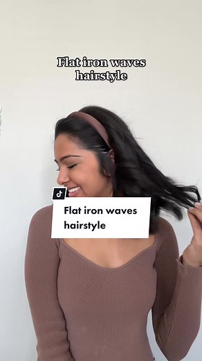 Flat iron waves made easy along with a flat iron hairstyle! #flatironwaves #flatironwavestutorial #flatironhairstyle #waveshairstyle