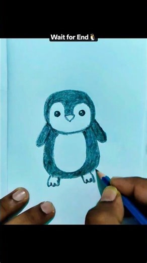 Cute Penguin Drawing 🐧| Easy Sketch Tutorial #shorts #drawing #art #sketch