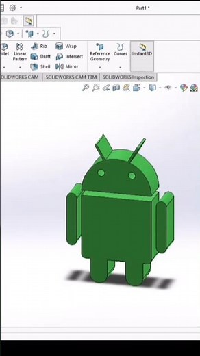SOLIDWORK SKETCH TUTORIAL| HOW TO MAKE ANDROID APP ICON IN SOLIDWORK #solidworks #3ddesign #autocad
