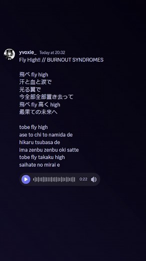 Fly High!! ~ Hi :> I'm back ehe :3 #haikyuu #flyhigh #burnoutsyndromes #kageyama #hinata #anime #japanesesong #jpop #歌ってみた #アカペラ #fypシ