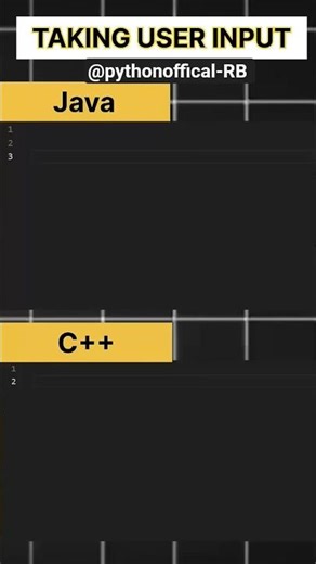 ##Java ## C++ Taking the user in put #beginner