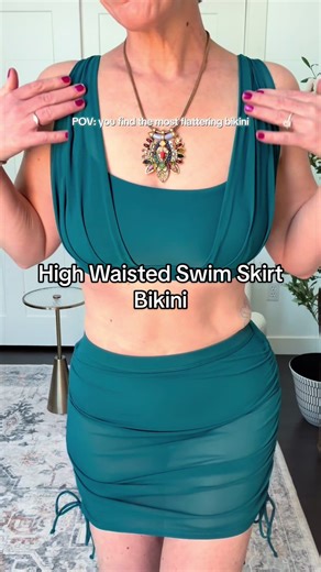 New favorite skirted bikini! Runs true to size! #tiktokshopspringglowup #skirtedswimsuit #bikini #swimsuit