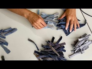 DIY Creative ideas of simple and chic NECKLACES made from OLD JEANS | Upcycling