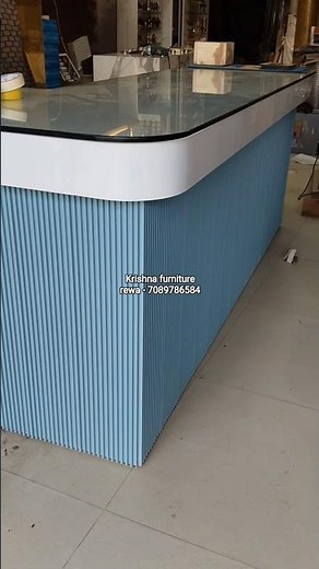 L counter design,shop counter design, hardware shop counter,louvers counter design #counter