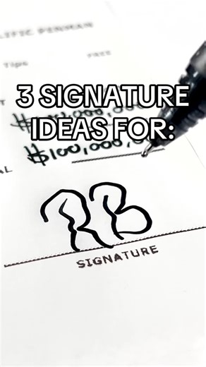 The Prolific Penman on Instagram: "“R” is round and “B” is bouncy. Signature ideas for the initials “RB” #signature #tutorial #howto #art #artistsoninstagram #lettering #powerful #rich #ceo #boss #fancy #autograph #signatureideas #lettering #handlettering #names #satisfying #handwriting #goodhandwriting #besthandwriting #RB"