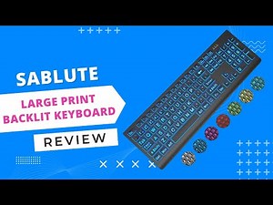 SABLUTE Large Print Backlit Keyboard, Wired USB Lighted Computer Keyboard Review