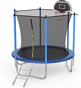 Tranpoline 16FT 14FT 12FT 10FT Outdoor Tranpoline for Kids and Adults,Tranpoline Weight Capacity 300-1000LBS with Safety Enclosure Net, Backyard Tranpoline for Family