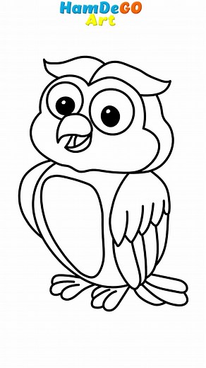 8.5K views · 182 reactions | Hermoso dibujo de un buho paso a paso  ✍️ Drawing for kids easy step by step - Easy and simple drawing ideas for beginners #drawing #owl #buho #cartoon #sketch #dibujo #aprender #howtodraw #learntodraw #viral #reelsviral #videoviral #reelsfb | Hamdego Art | Facebook