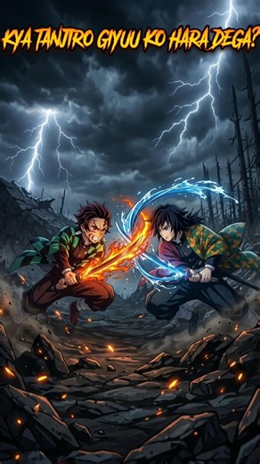 Kya Tanjiro Giyu Ko Hara Dega? 😱 | Tanjiro vs Giyu Tomioka #shorts #demonslayer