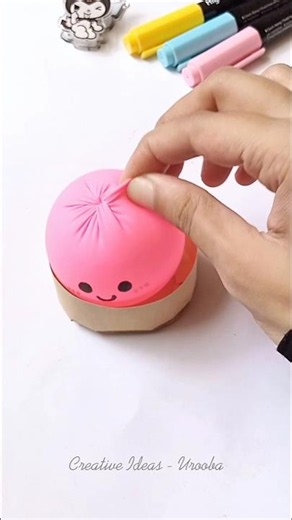 Viral Dumpling Squishy DIY 🥟😳 So Satisfying#diy #squishy #kawaii #shorts #viral