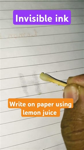 Invisible Ink #experimentathome #shortsfeed