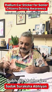 Radium Car Sticker for Senior Citizens Driving Awareness | Mission Green Mumbai