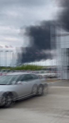 Ardmore Oklahoma asphault plant explosion. Apparently lighting struck it. #lightning #explosion #fypシ #fyp #viral #viralvideo