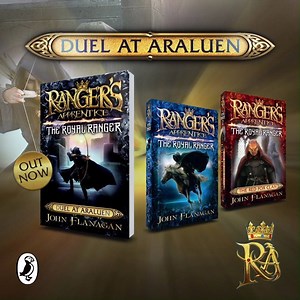 14K views · 197 reactions | Out now, Ranger's Apprentice The Royal Ranger 3: Duel at Araluen!!! When the battles have been fought and the dust has settled, who will rule the Kingdom of Araluen? Read the nailbiting conclusion to THE RED FOX CLAN as John Flanagan returns to the New York Times bestselling world of Ranger's Apprentice in DUEL AT ARALUEN! bit.ly/RoyalRanger3 | Ranger's Apprentice | Facebook