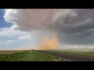 Dust Devil Raises From Ground to Cloud in Texas