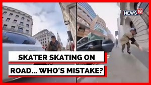 8.7K views · 58 reactions | A skater was performing stunts on road during which he was suddenly hit by an opening car door. After the video went viral, a section of the internet blamed the skater for his callousness #Skater #Stunt #Car #Accident | News18 | Facebook