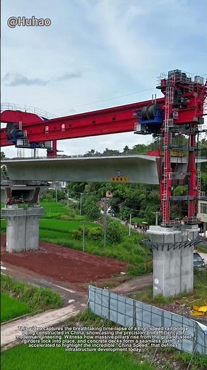 "Time-Lapse of China's High-Speed Rail Bridge Construction – Epic Engineering at Work!"