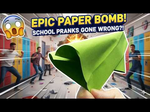 The Loudest Paper Bomb Tutorial | Easy Paper Popper Best High School Prank