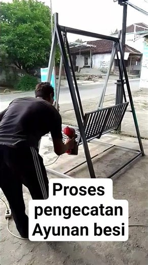 proses pengecatan ayunan besi.. #ayunan #teknik #bengkellasmurah