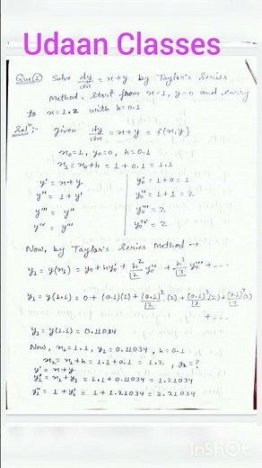 Taylor's series method//Numerical methods//M.sc 2nd semester//Mgsu University