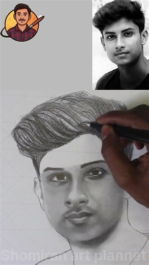 আমি নিজেই নিজের ছবি আঁকলাম #shorts |Self-Portrait Drawing Challenge! #Shorts