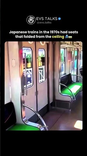 1970s Japanese Trains Had Ceiling-Folding Seats 😳🚃 | Genius Design!