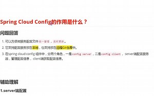 springCloud-spring cloud config的作用？