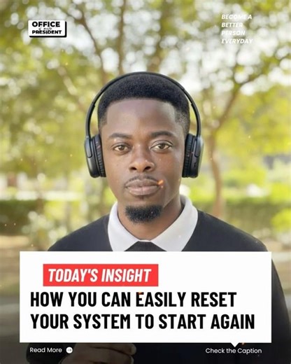How to reset your system #BuildSystems #PersonalReset #ClarityAndControl #AfricaRising