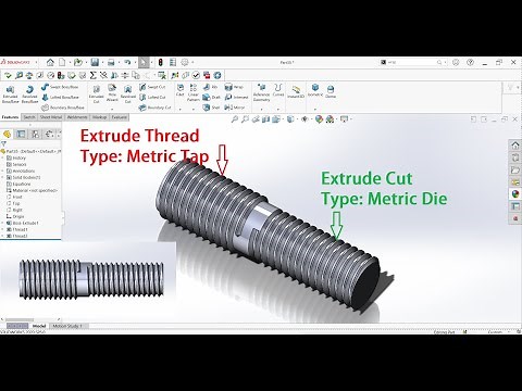 ✅Solidworks thread wizard | How to make metric die and metric tap thread in solidworks