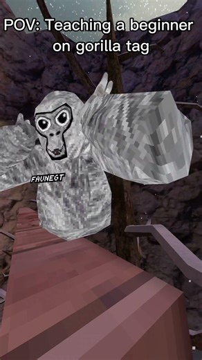 Teaching a beginner gorilla tag player be like: #gorillatag #gt #viral #vr