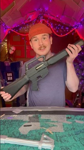 This M16 is made from cardboard.