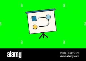 Clean educational presentation graphic featuring connected flow elements to illustrate organized process movement, task progression, and visual workflow steps