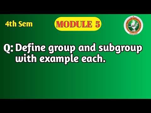 VTU 4th Sem Maths | IMPORTANT |Define Group and Subgroup with Examples|Algebraic Structures Module 5